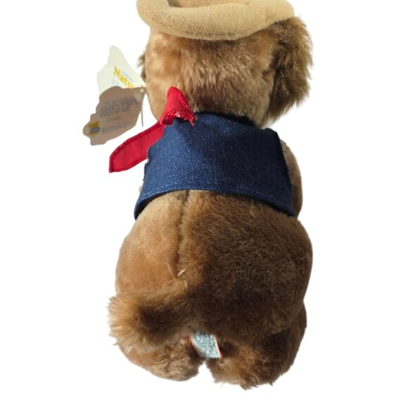 Dakin Nature Babies Paw Dawg Cowboy Teddy Bear Plush Toy hat bandana vest dog - Picture 6 of 9